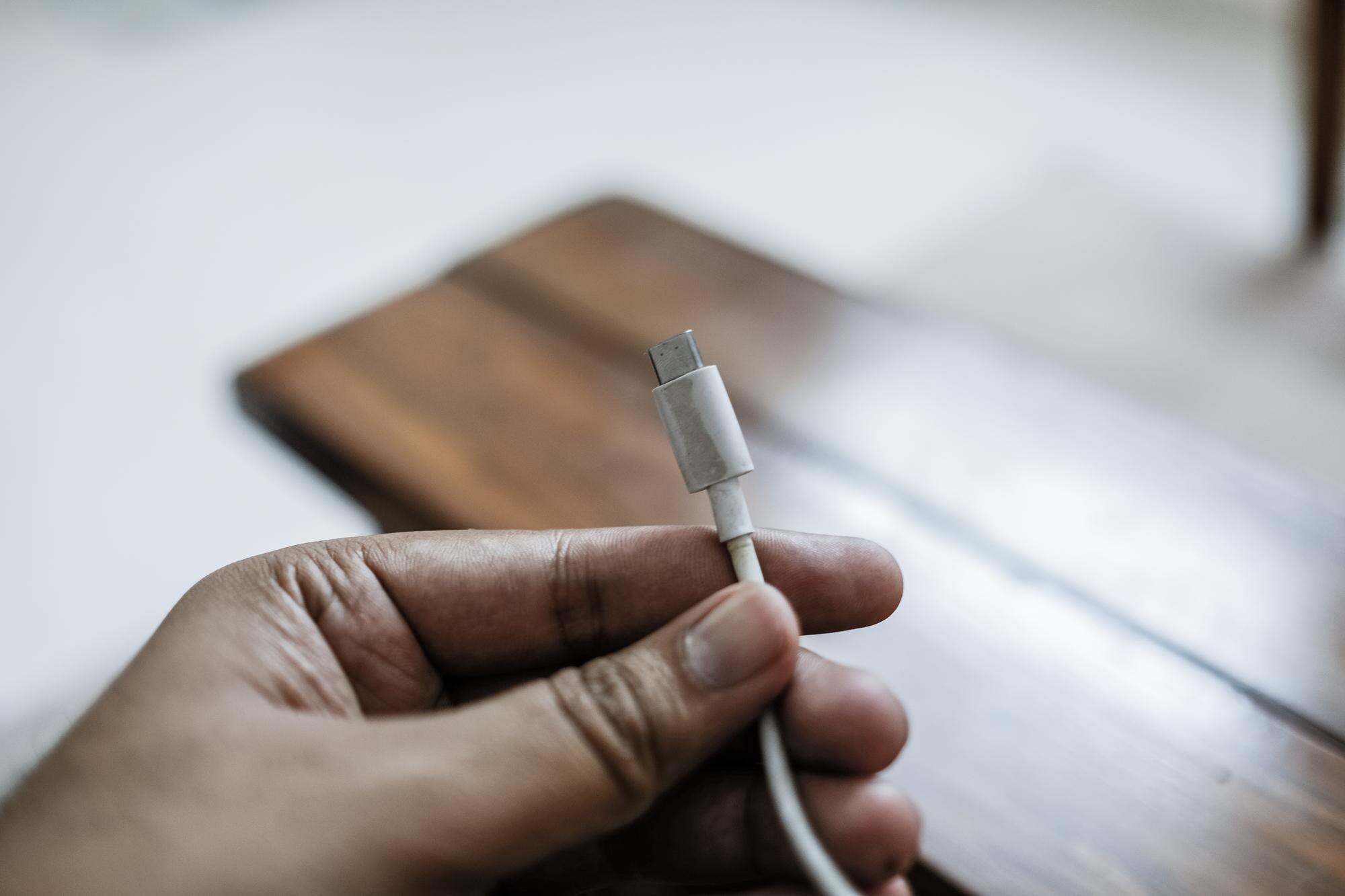 Zbliżenie ręcznego kabla