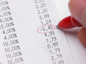 Wysoki kąt widzenia tekstu na papierze