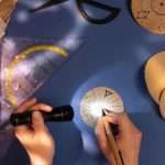 Kompozycja płaskich planet kreatywnych papieru