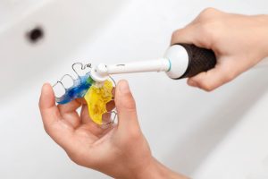 Czyszczenie płytki dentystycznej Braces Dziecięce mycie Retainer z pastą i szczoteczką do zębów Opieka dentystyczna