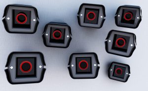 Kamera bezpieczeństwa mocująca renderowanie 3d na ścianie