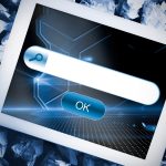 Tablet z paskiem wyszukiwania