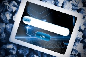 Tablet z paskiem wyszukiwania