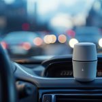 Odświeżacz powietrza samochodowy na desce rozdzielczej samochodu