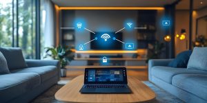 Gotowy do przyszłości HighTech Smart Living Room z najnowocześniejszymi technologiami