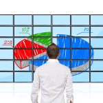 Mężczyzna patrzący na wykres