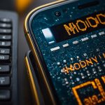 Telefon komórkowy z godziną 11:00.