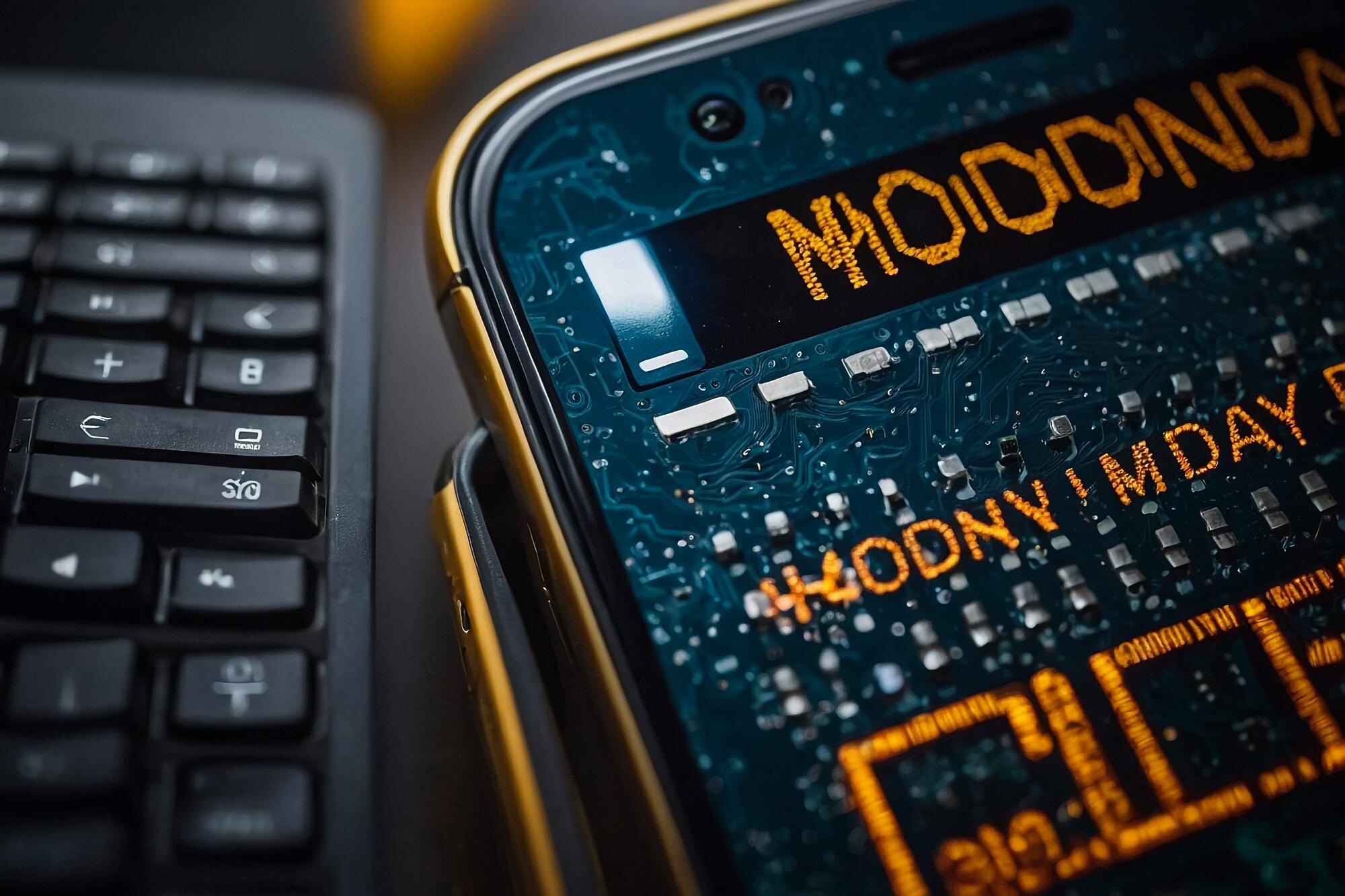 Telefon komórkowy z godziną 11:00.