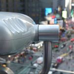 Nowy Jork Times Square Manhattan Midtown Broadway street USA Amerykańskie lornetki do oglądania wieży