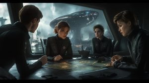 Napięte spotkanie sojuszników kobiet dyskutujących o generatywnym ai