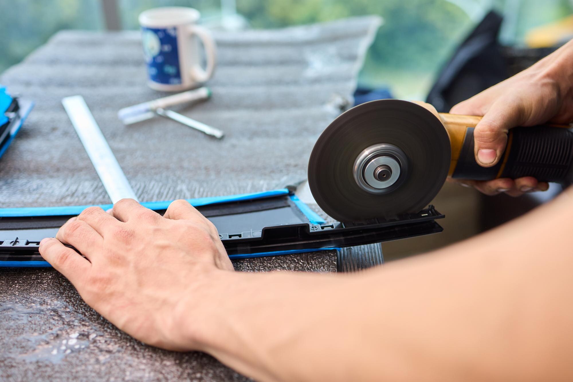 Utilizing power tools in the workshop for various metalworking projects effectively