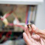 Air Conditioning Repair repairman test checking and repair of magnetic contactor and fixing air conditioning system