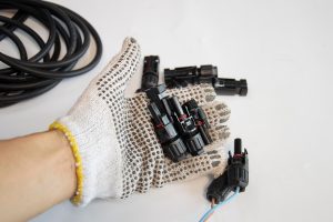 Cable connector MC4 type used for solar panel