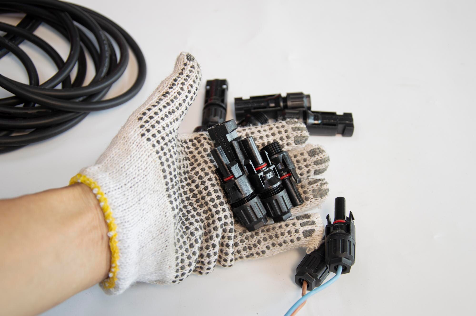 Cable connector MC4 type used for solar panel