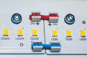 Lampa LED Chip Dioda LED Zbliżenie na lampę LED
