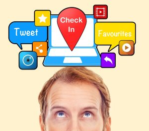 Ikony laptopa lub aplikacji człowieka w studio do sieci online danych komputerowych lub komunikacji cyfrowej Blog witryny IoT lub grafika w mediach społecznościowych z lokalizacją muzyki lub znakiem udostępniania dla technologii wideo