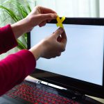 Ochrona przed kradzieżą tożsamości, koncepcja oszustwa. Bezpieczeństwo cybernetyczne, oszustwa cybernetyczne. Atak hakerów, bezpieczeństwo danych osobowych i informacji. Nadzór online za pomocą kamery internetowej. Duży brat