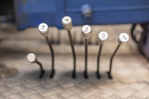 Zbliżenie części maszyny